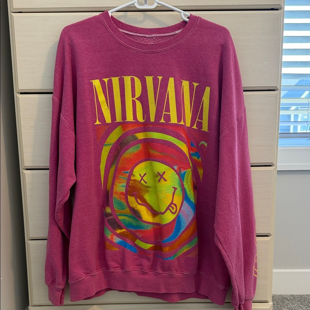 Urban Outfitters Pink Nirvana Sweatshirt